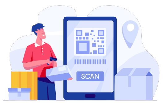 online-delivery-phone-concept-officer-scan-qr-code-from-packaging-recipient-address-location-target-customer-marketing-digital-marketing-promotion-online-stores-vector-illustration_1150-55444-removebg